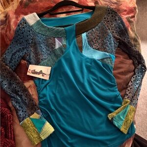 Designer Patchwork Long Sleeve Top